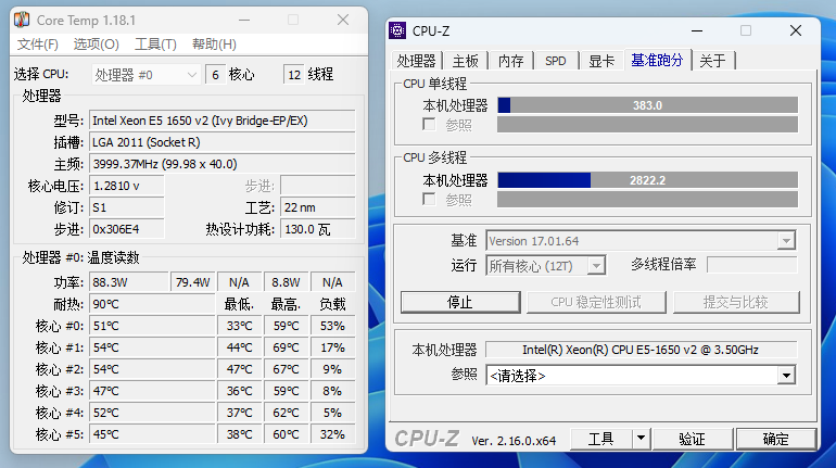 E5 1650 v2 CPU-Z @ 4.0GHz Score
