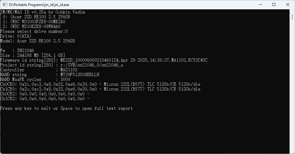 RE100 Controller & NAND